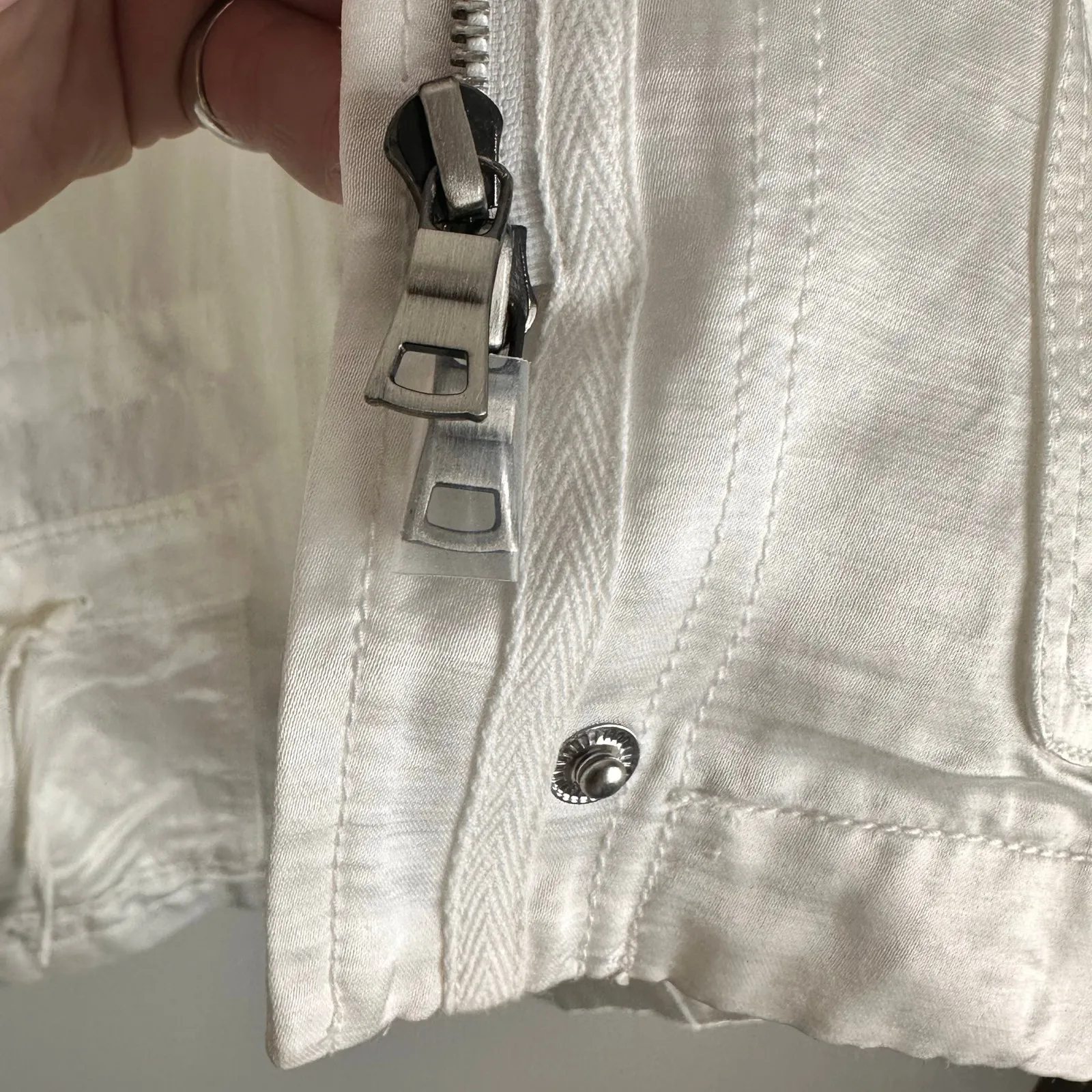 Worth New York Ida Linen blend Oversized Chore Jacket White Size 2 NWT - Image 7