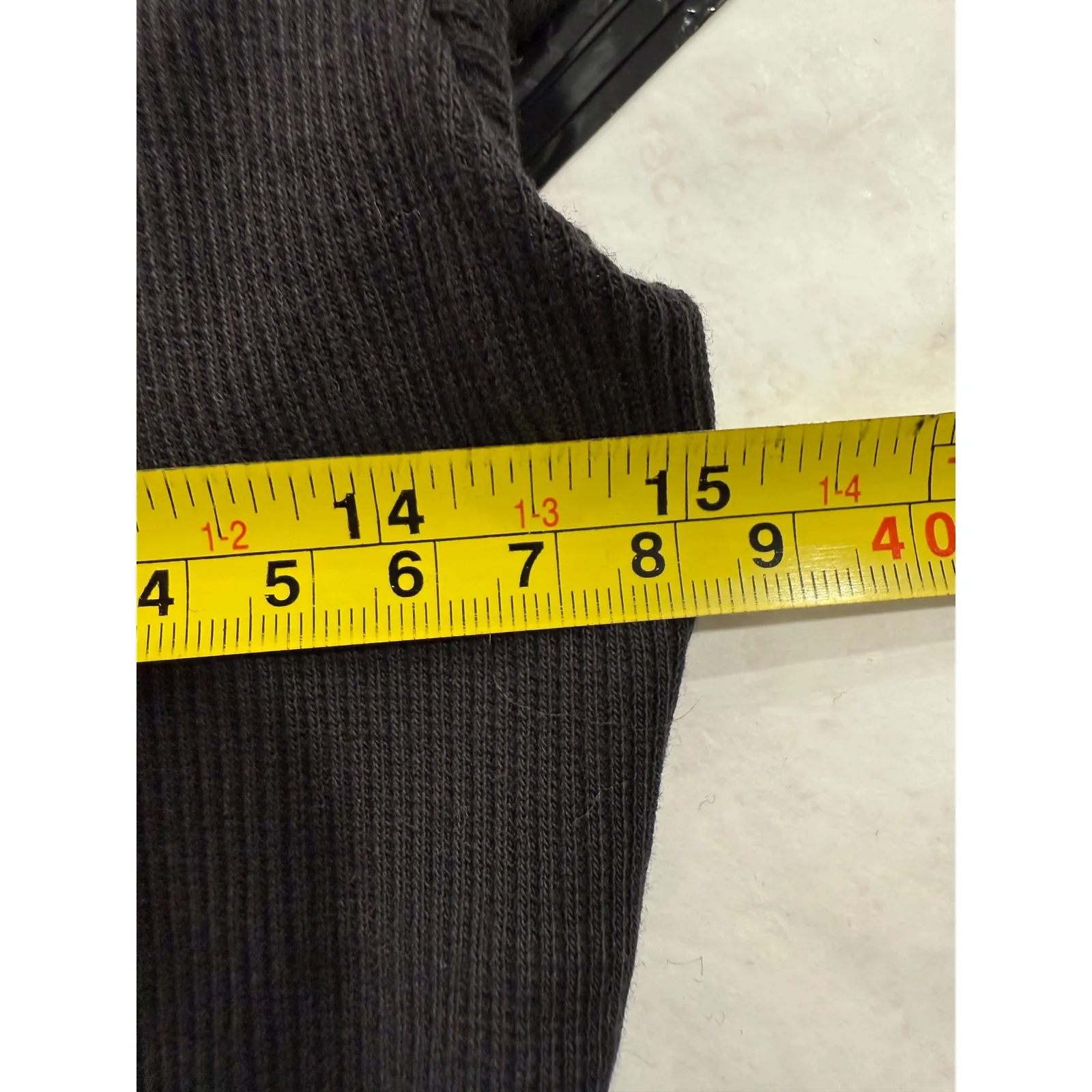 Maeve Anthropologie Black Ribbed Short Sleeve Top‎ Fitted Small - Image 6