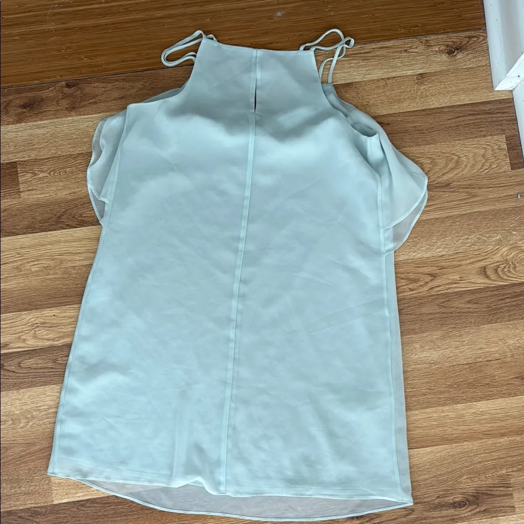 BCBGeneration Light Blue mint Chiffon Dress small - Image 8