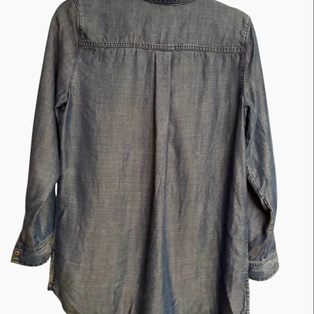 Chico’s Classic Fit Tencel Denim Button-Up Shirt - Image 4