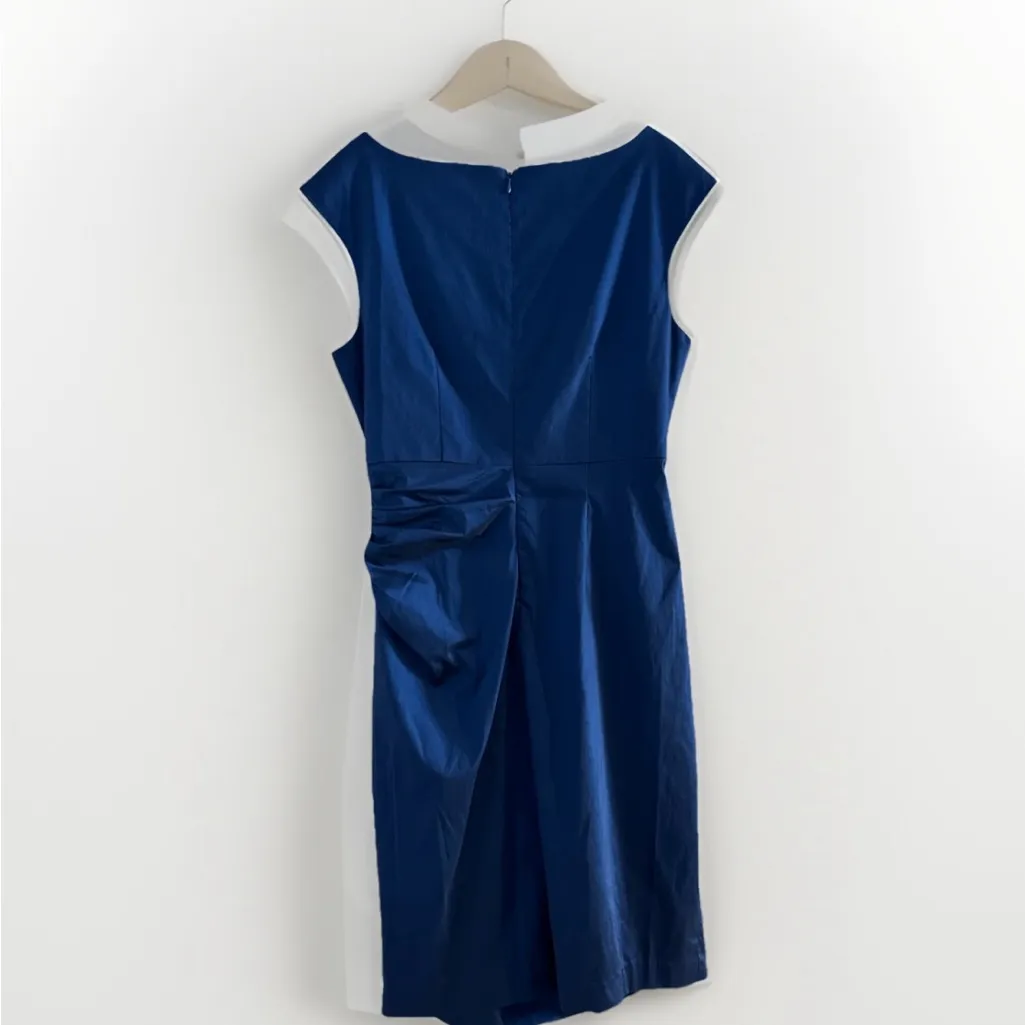 Women's Adrianna Papell Turkish Sea Ruched‎ Detail Sleeveless Dress Size 14 - Image 4
