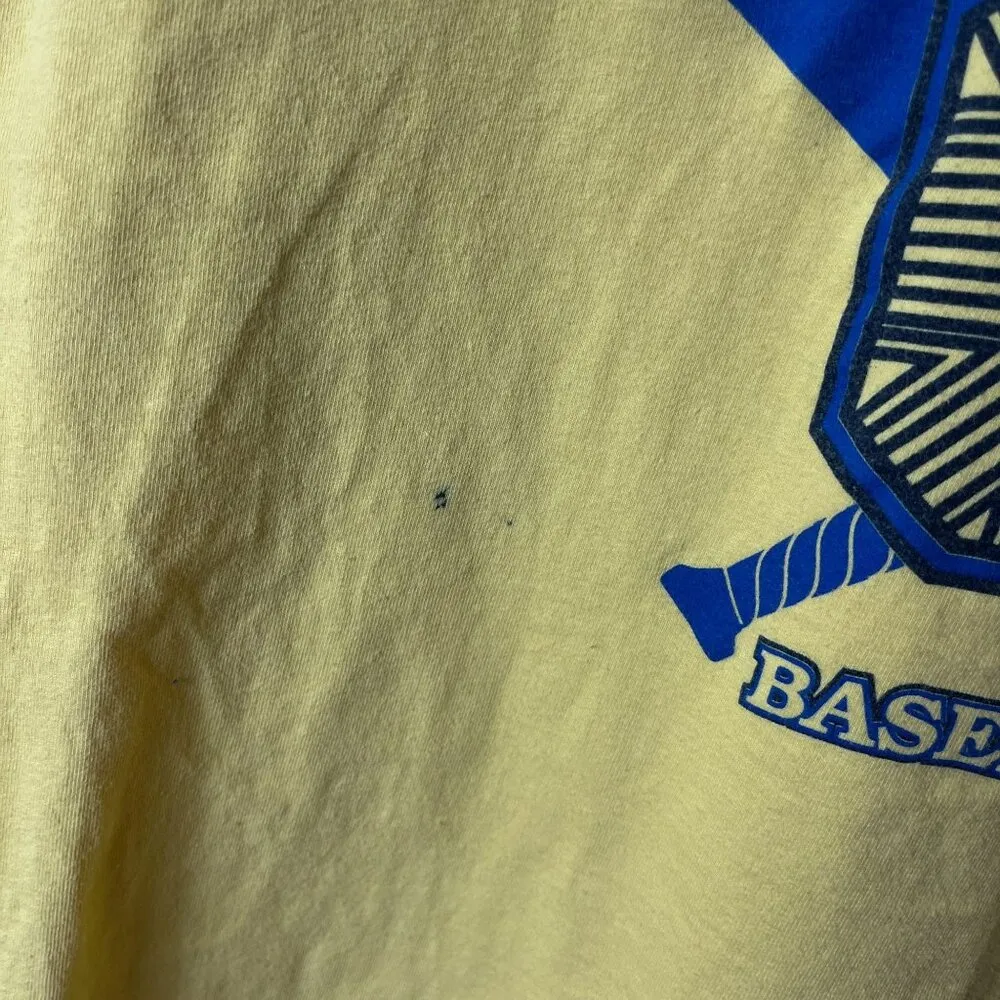 Punahou Baseball Large L T Shirt Vintage 90s Yellow Graphic Tee - Image 5