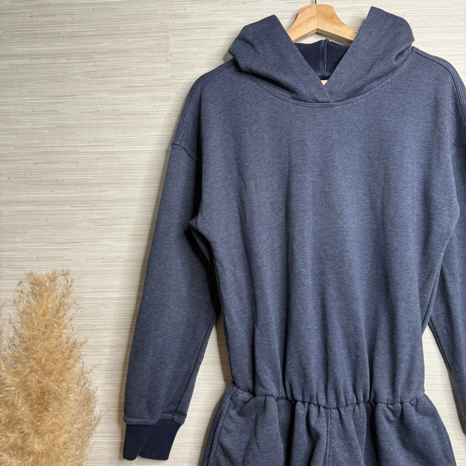 Free People romper hooded activewear cutout back onesie jumpsuit workout Small - Image 2