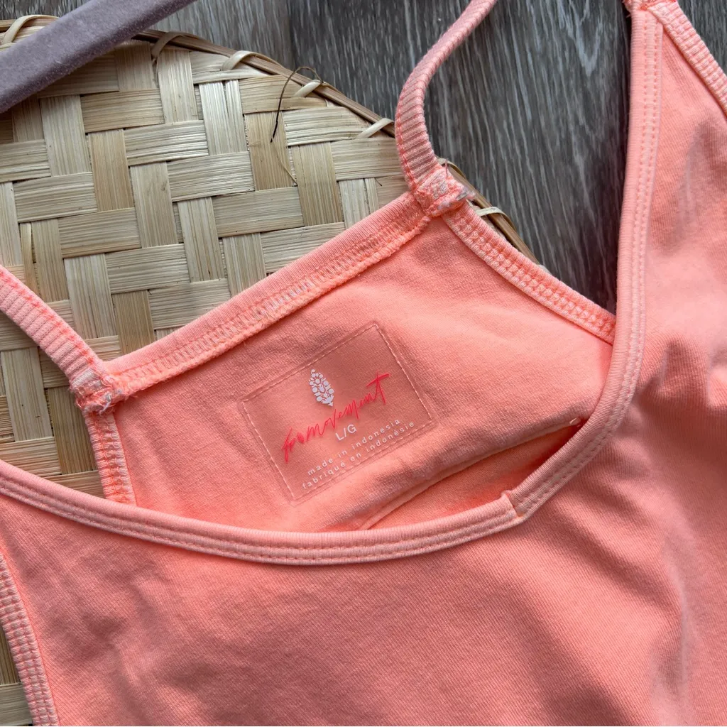 NEW free people hotshot‎ onesie in a neon coral/orange color Orange Size L - Image 5