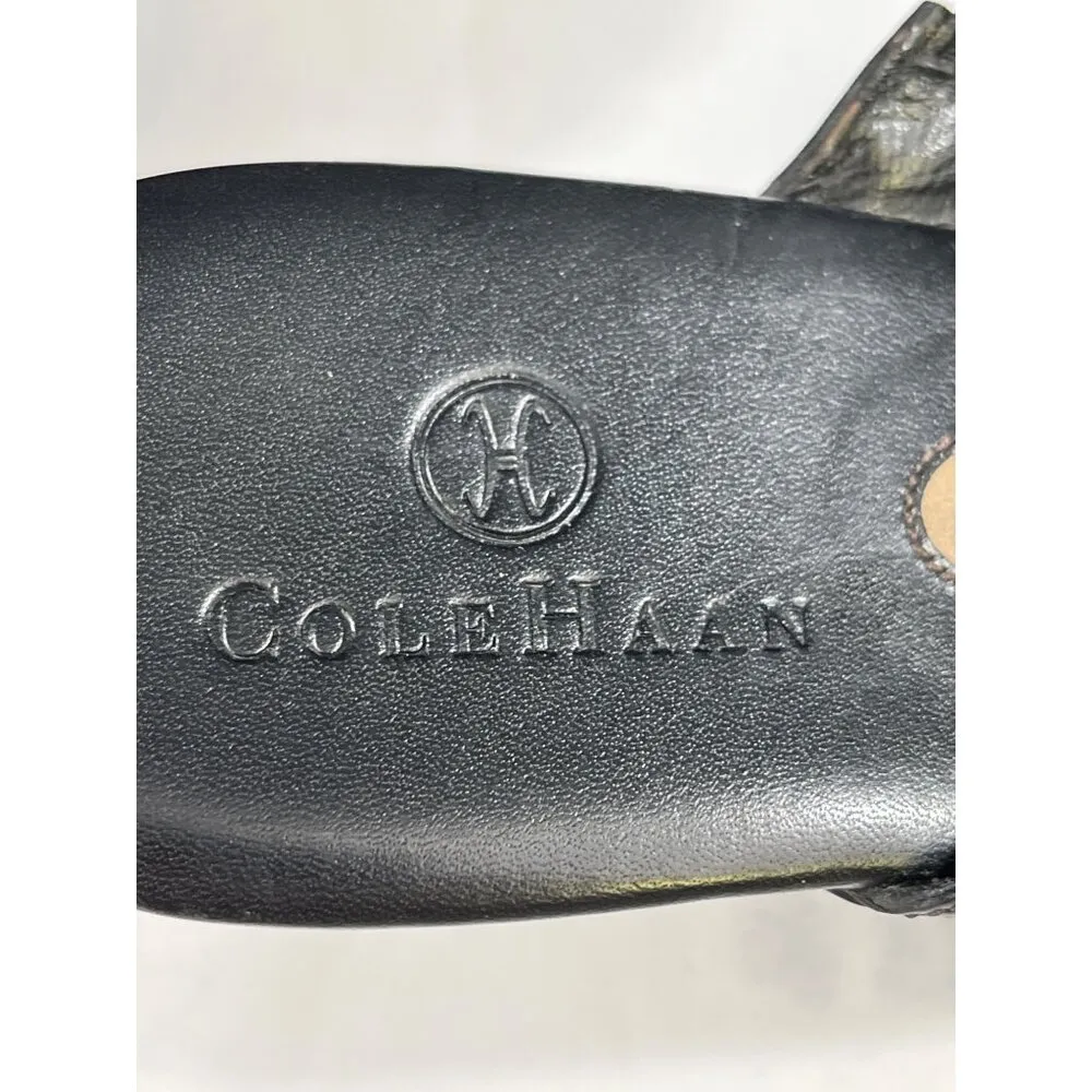 Cole Haan Women's Black Leather Heeled Mules Size 6B SKU 6080 - Image 7