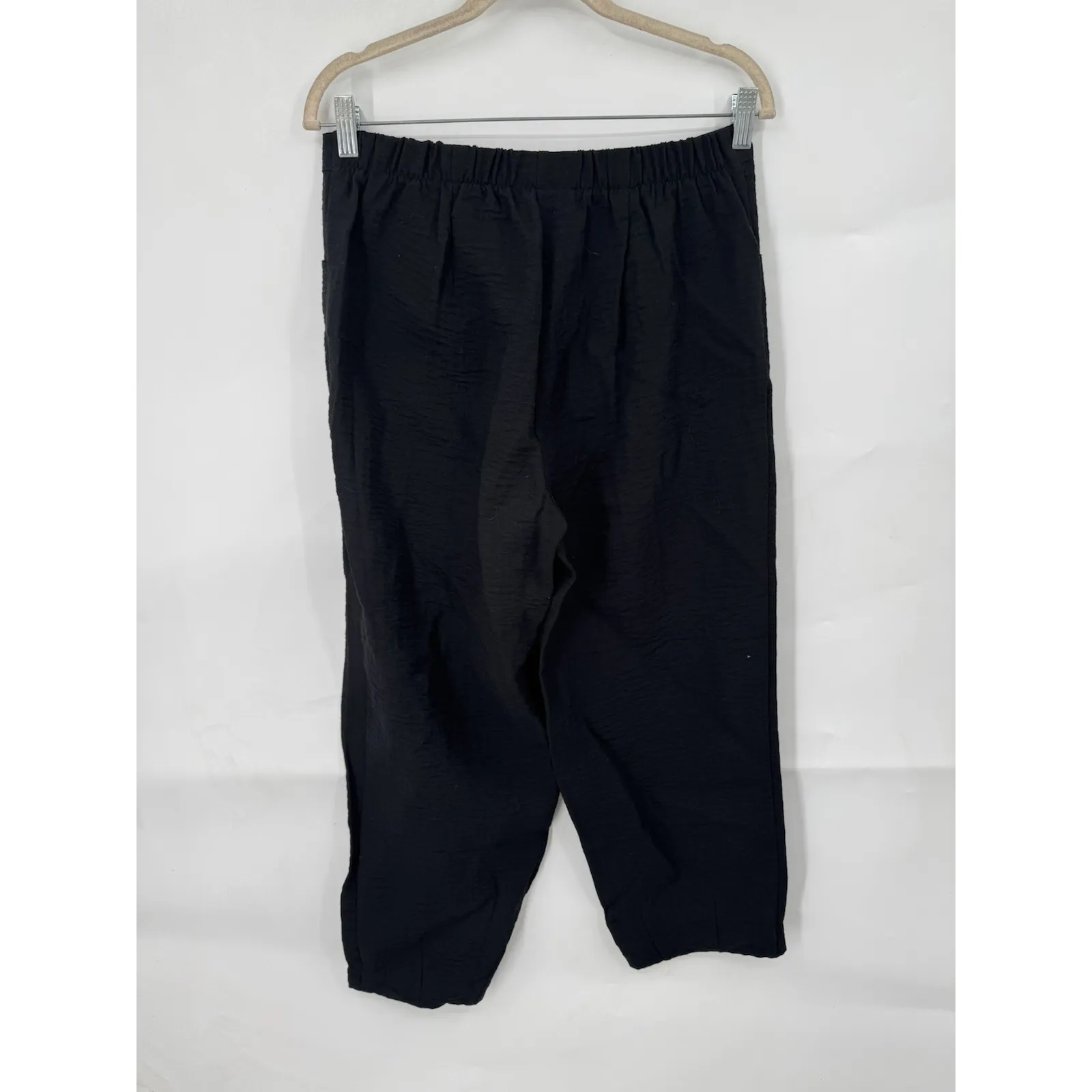 Habitat Straight Leg Pant Women Small Black Minimalist Basic Classic Pull On - Image 2