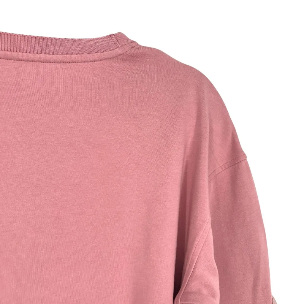 Ted Baker London Jordan Striped Dropped-Shoulder Sweatshirt Rose Pink Size 2 XS - Image 5