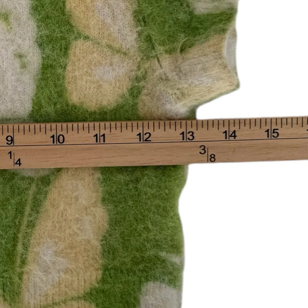 Urban Outfitters Green y2k Girlhoodcore 90s Butterfly Fuzzy Crop Top Size Medium - Image 10