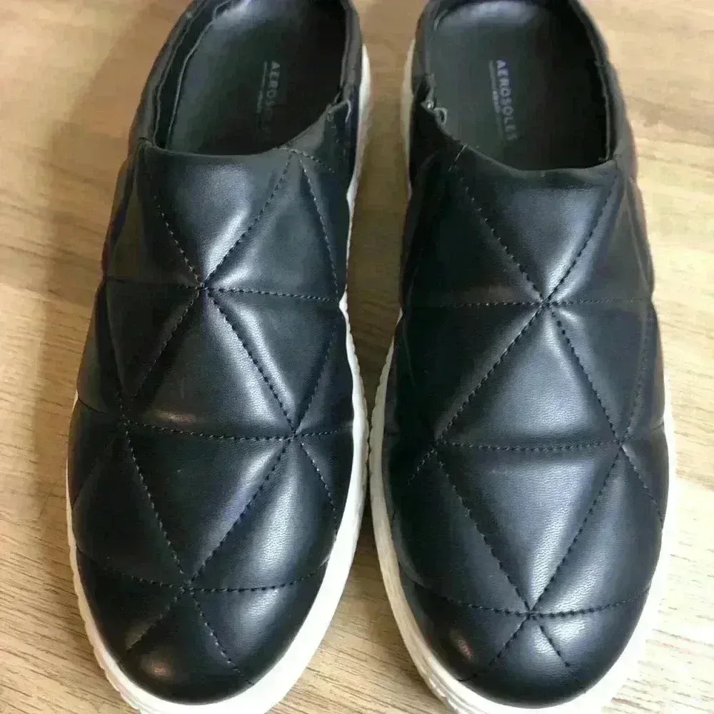 AEROSOLES Ella Slip-On black Sneaker sz 8 - Image 2