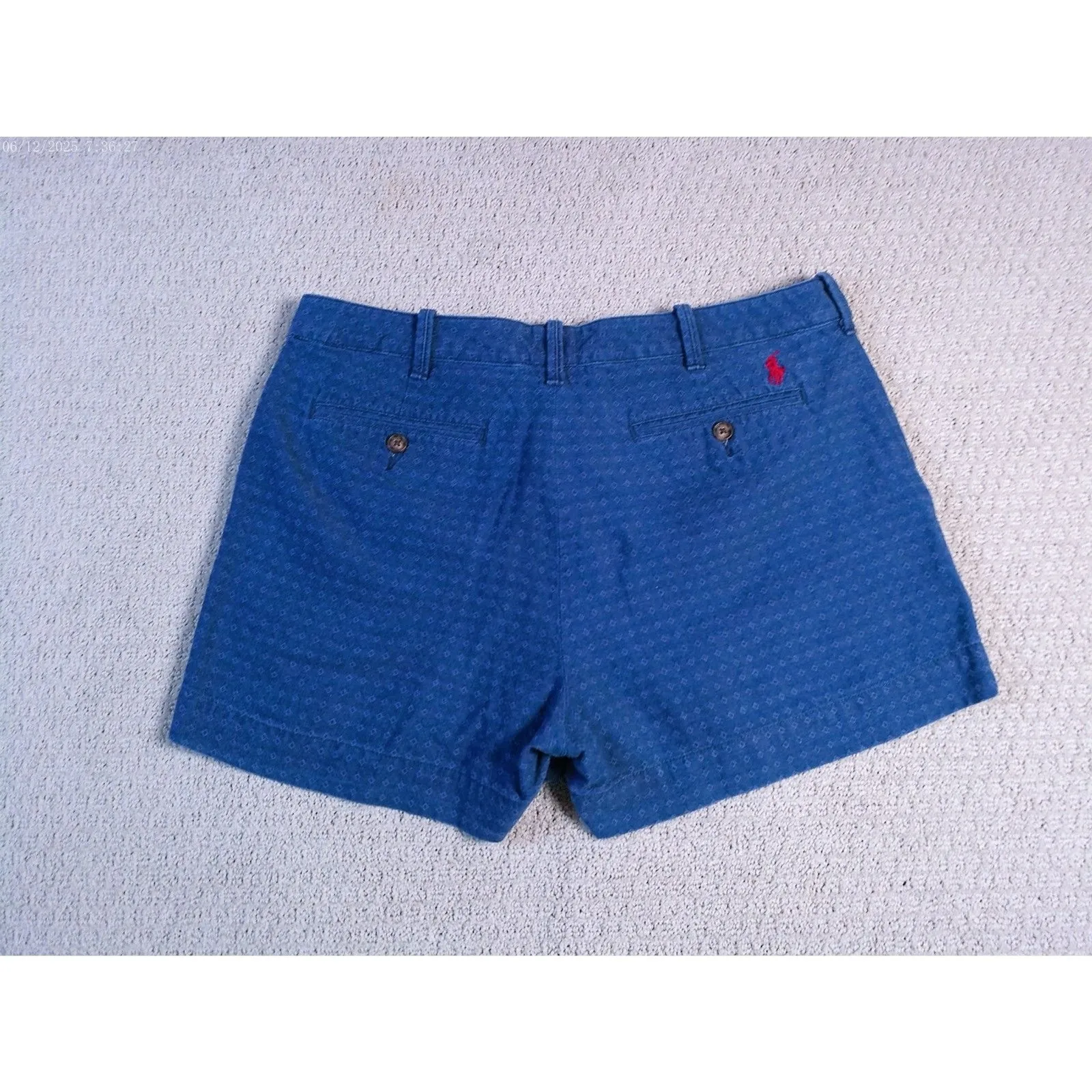 Polo Ralph Lauren Women Blue Gingham Patterned Shorts Size 8 - Image 2