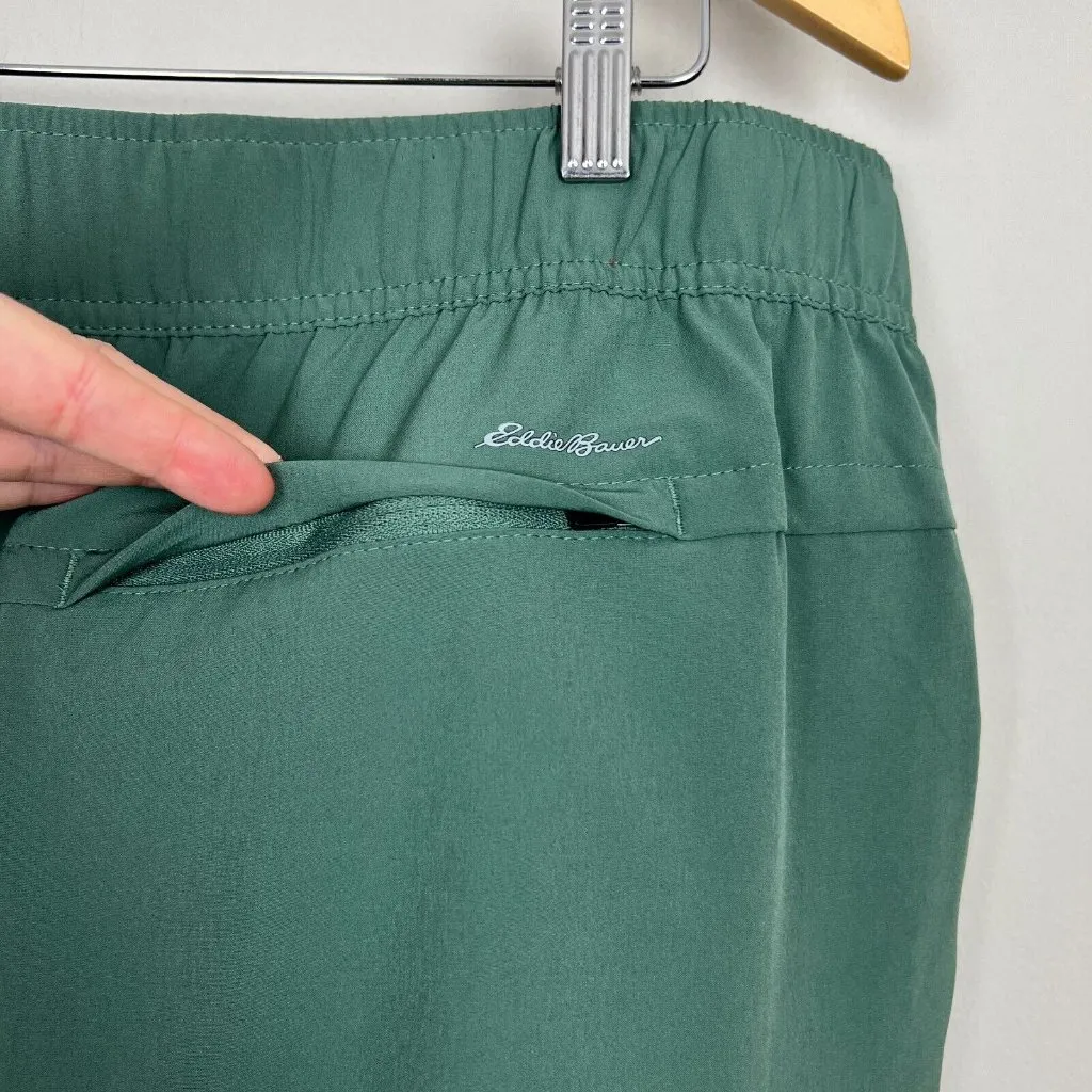 Eddie Bauer Pants Womens XL Green Ankle Traveler Elastic Waist‎ High Rise Casual - Image 10