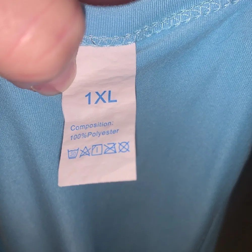 Light Blue Floral Super Soft Comfy Racerback Tank Top Size 1X - Image 5