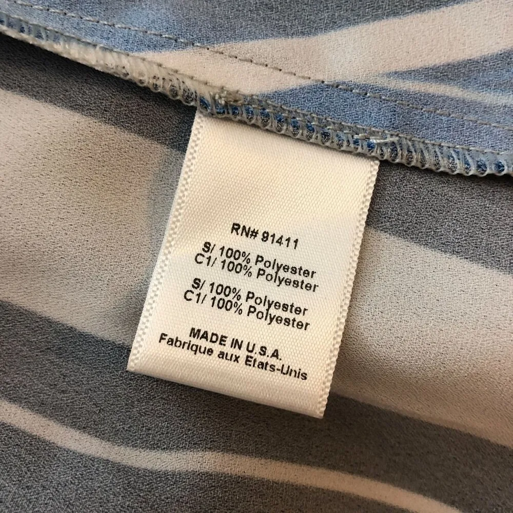 Clover Canyon Womens Tank Top Semi Sheer Hi Low Hem Floral Stripe Geometric S - Image 4