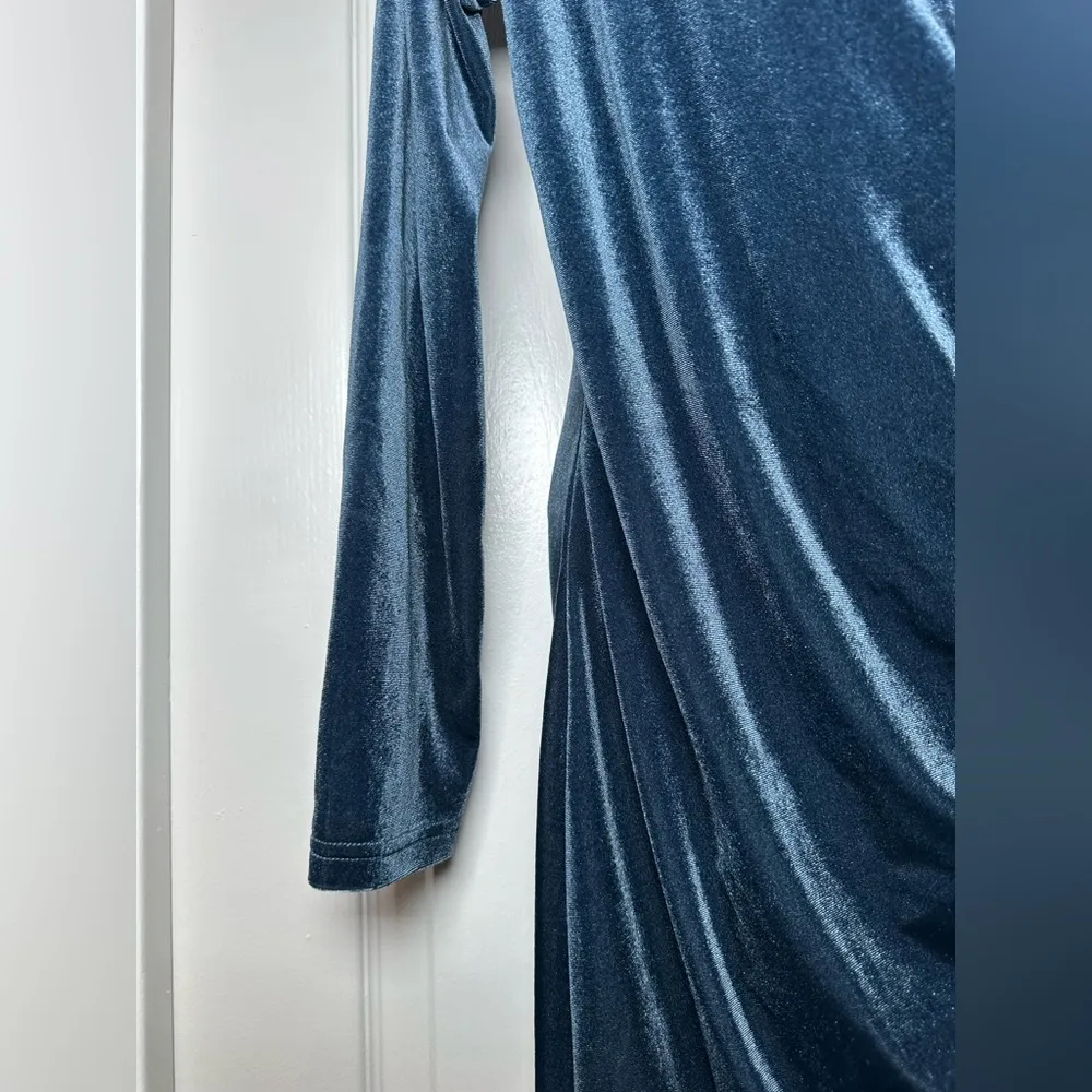 Blue Guberry Long Sleeve Velvet V - Image 4