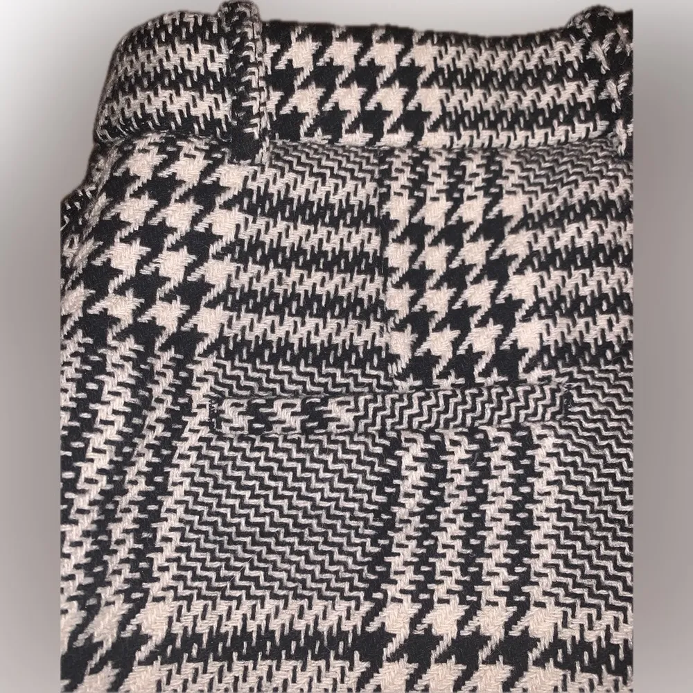 NWT Tweed Houndstooth Plaid High Waist Coquette Dress Shorts Black White H&M 2 - Image 7