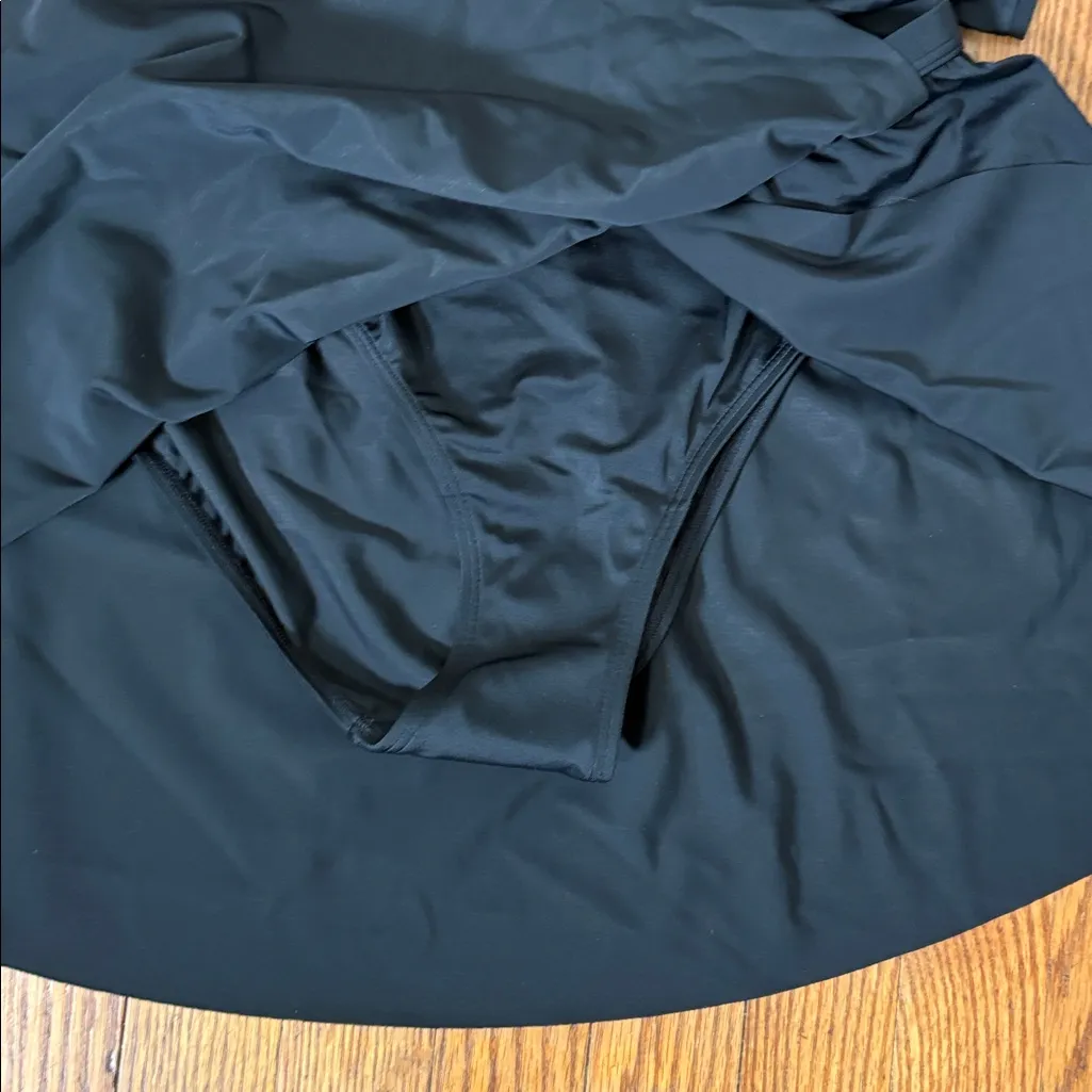 Amoena Florida Pocketed blouson tanikini & skirt Swimsuit Black size 8 cup C NWT - Image 3