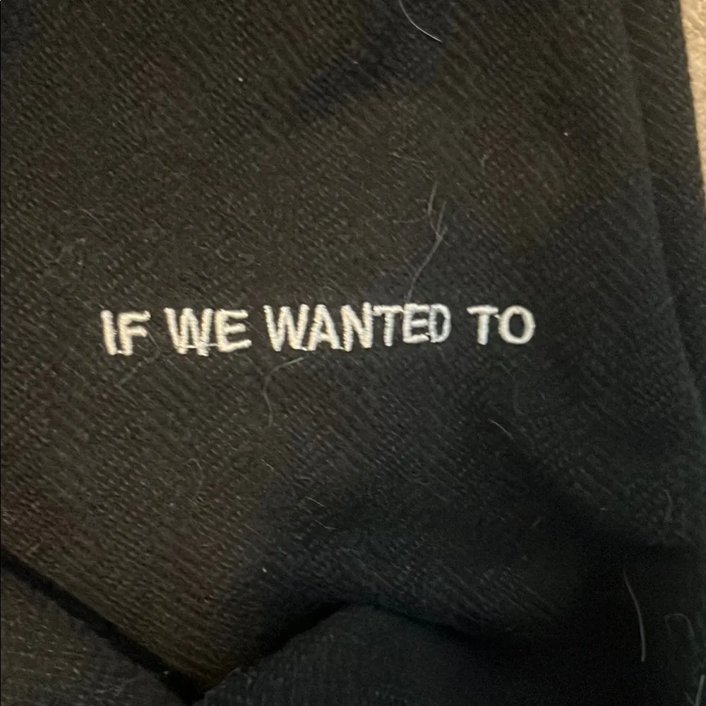 Black Hoodie Sweatshirt Pullover Design Size M - Image 5