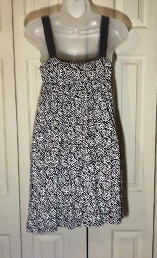 Candy Apple Black White Floral Apron Dress S - Image 9