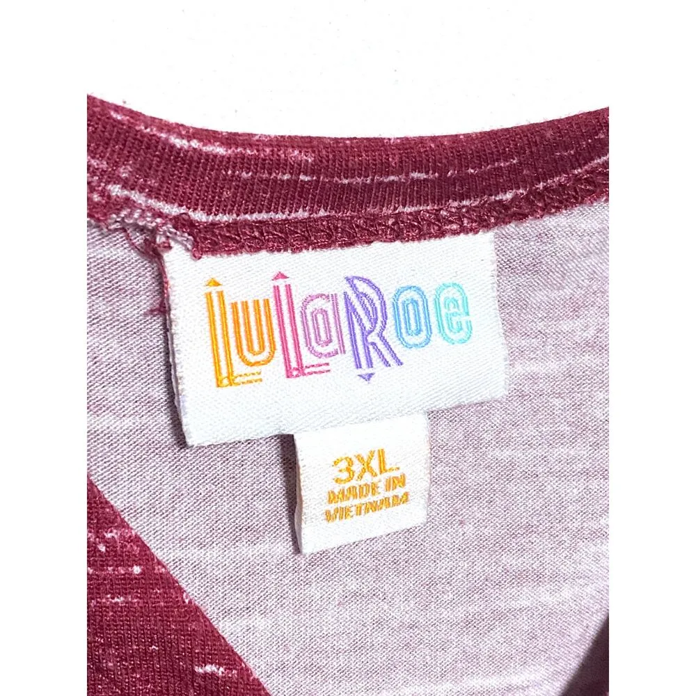 Lularoe Xanthe Shorts Romper Raspberry Heathered Womens Plus 3XL Tie Waist - Image 7