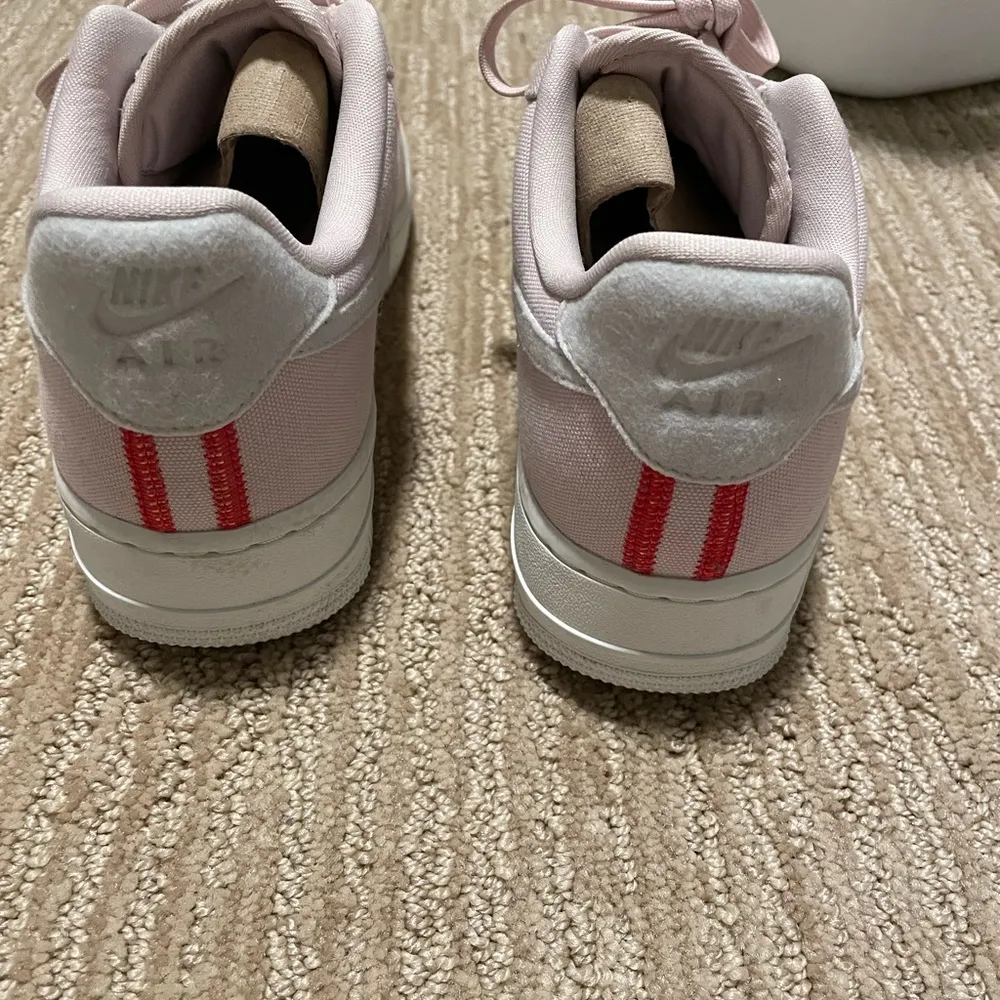 Pink Nike stitched Air Force ones - Image 4