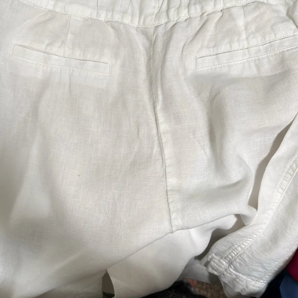 J. Jill love linen woman white linen shorts size XL. inseam 7” drawstring - Image 5