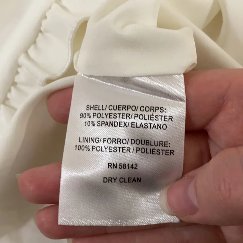 Gal meets glam white Emma ruffled mini dress sz 16 - Image 12