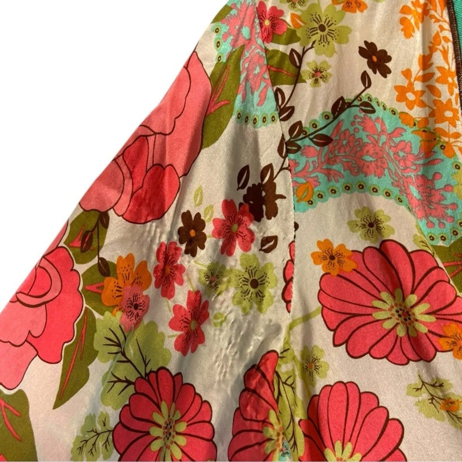 Cabi 100% Silk Kimono Wrap Top with Tie Multimedia Y2k Sz Large - Image 7