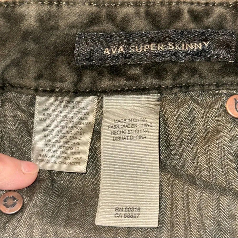 Lucky Brand Ava Super‎ Skinny Mid Rise Velvet Pants Green Size 6/28 #7W14198 - Image 12