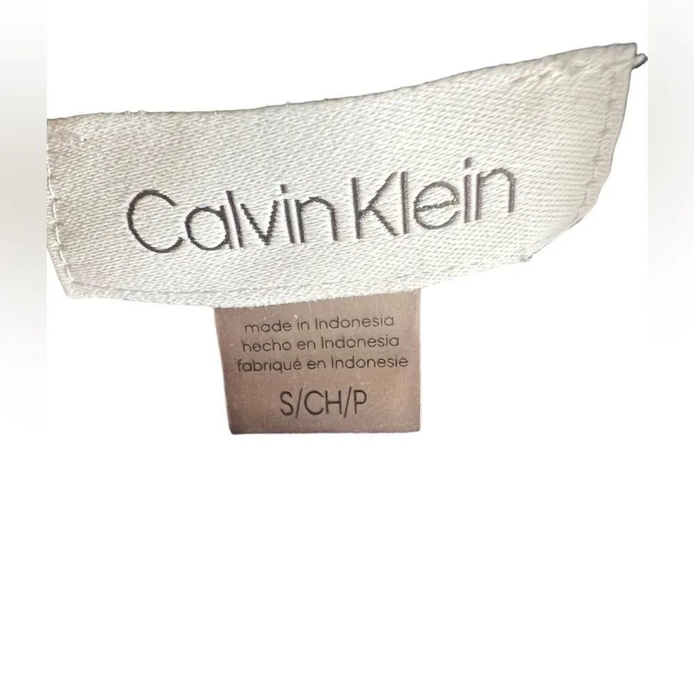 Calvin Klein Sleeveless Blouse Black‎ Top Pleated Detail Casual Elegant Size S - Image 5