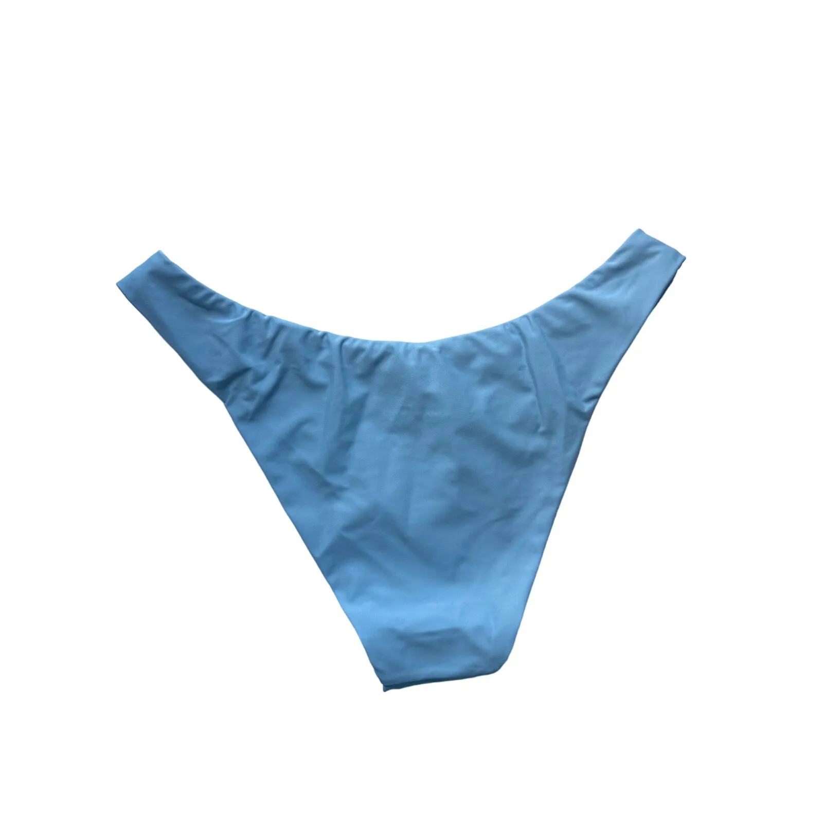J. Crew Curved-Waist Cheeky Bikini Swimsuit Blue Bottom S Small New - Image 4