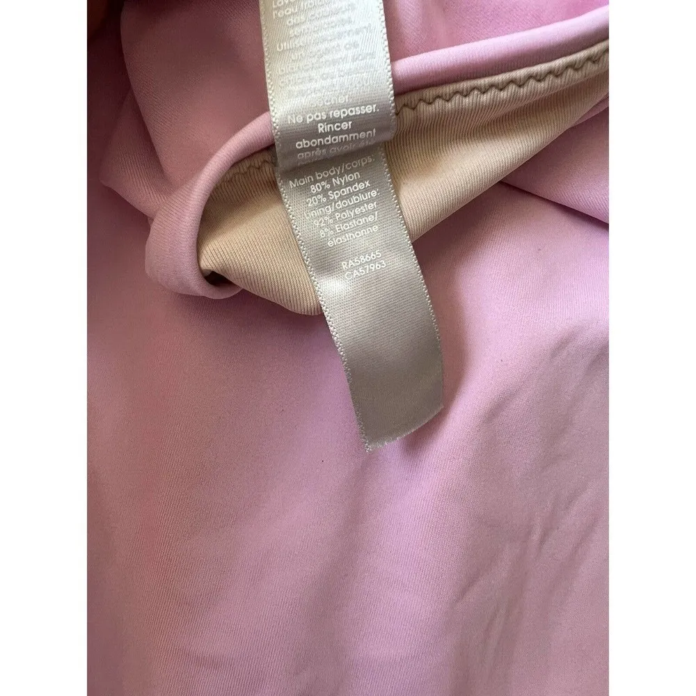 Chelsea28 Easy Retro One Piece Swimsuit Size XL Pink Shore Tie Waist - Image 6