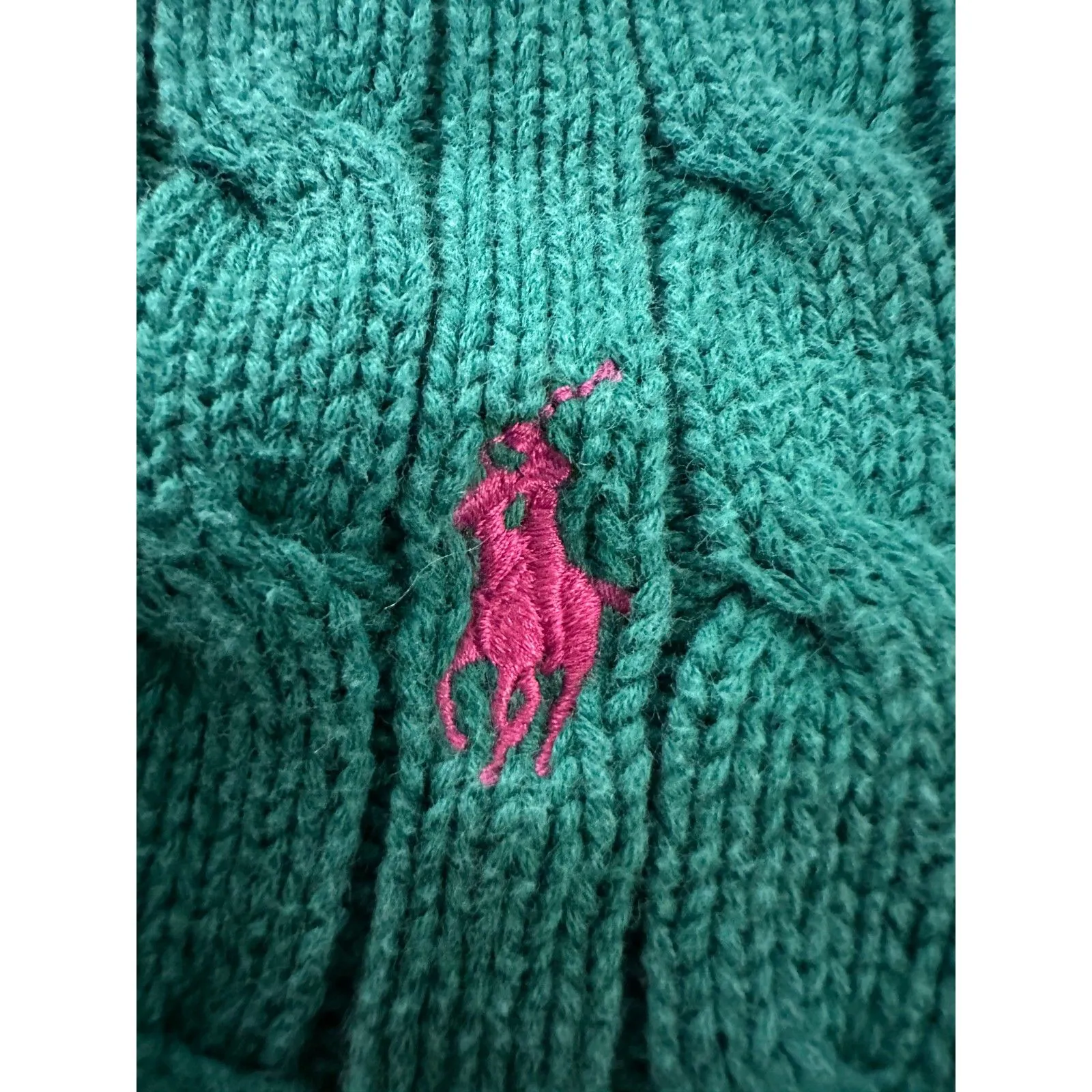 Ralph Lauren Green V Neck Sweater Size Small - Image 4