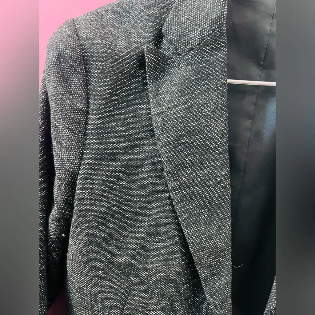 Theory Gratian grey tweed blazer jacket - Image 2
