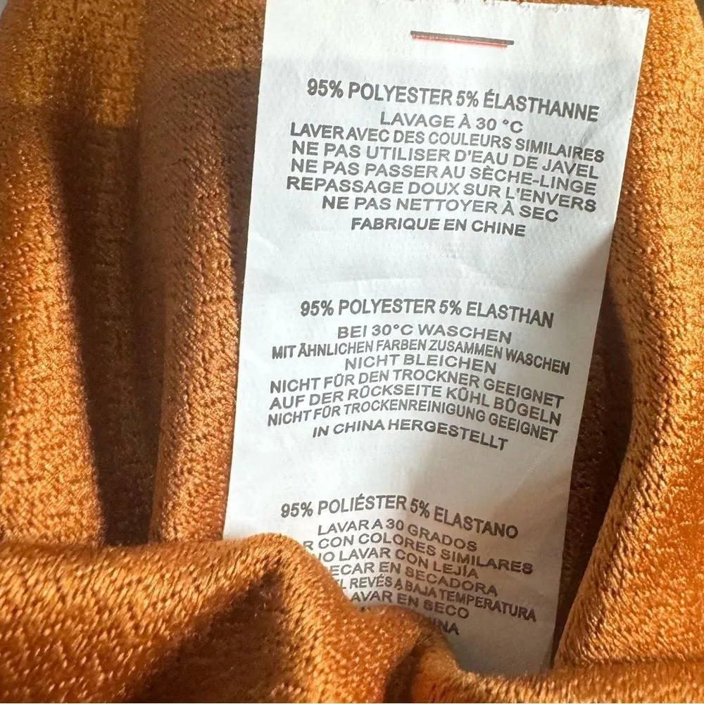 PrettyLittleThing burnt orange tailored high waist wide leg pants size 10 - Image 7