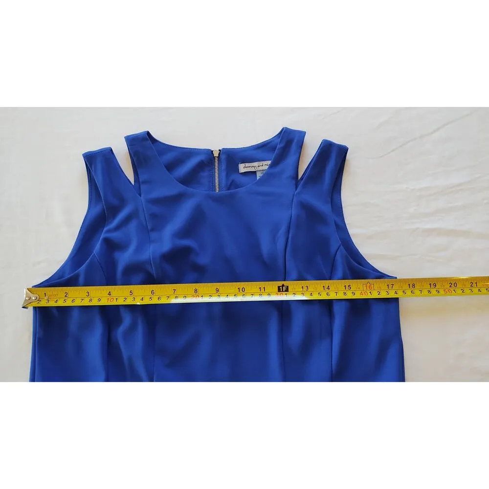 Danny and Nicole Royal Blue Sleeveless Belted Wide Leg Jumpsuit size 10 - Image 10