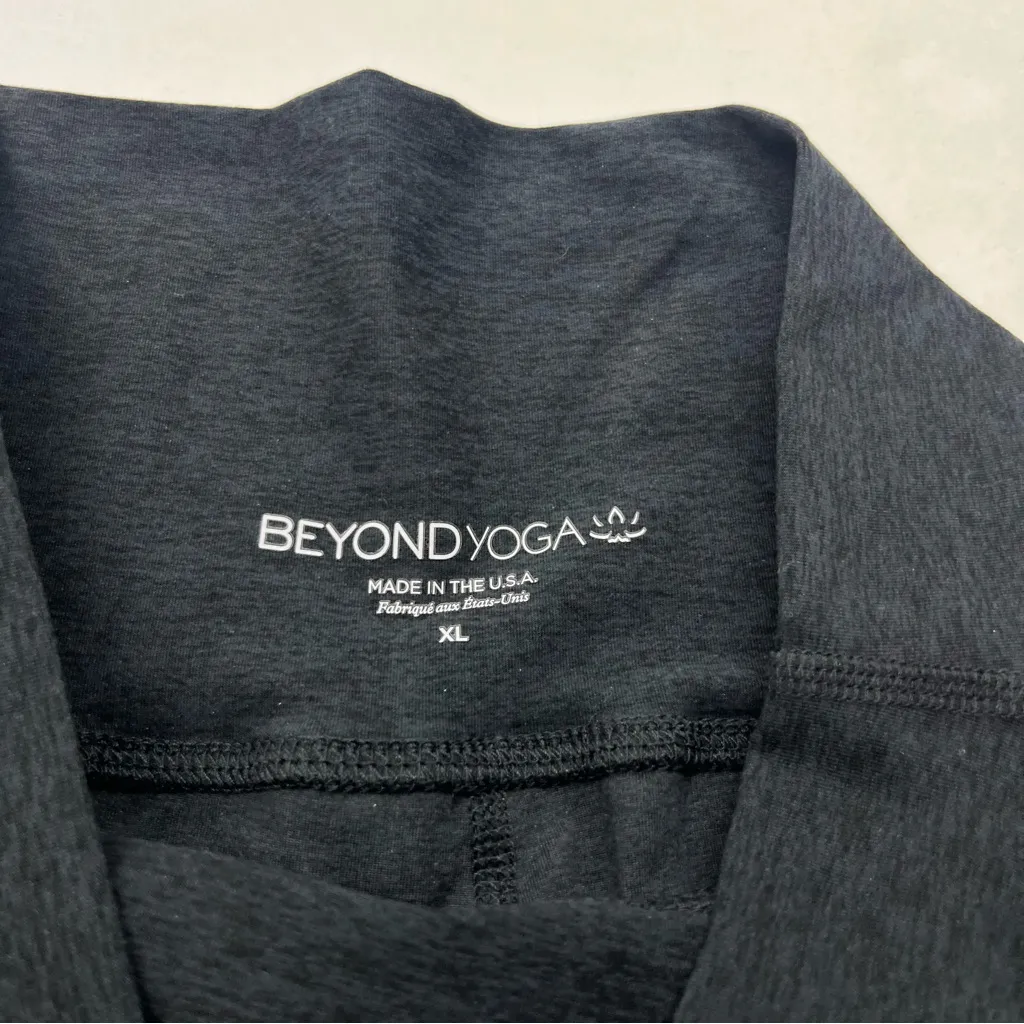 Beyond Yoga Make the Cut Split Ankle Pants Womens SZ XL Spacedye‎ Black Grey NEW - Image 3