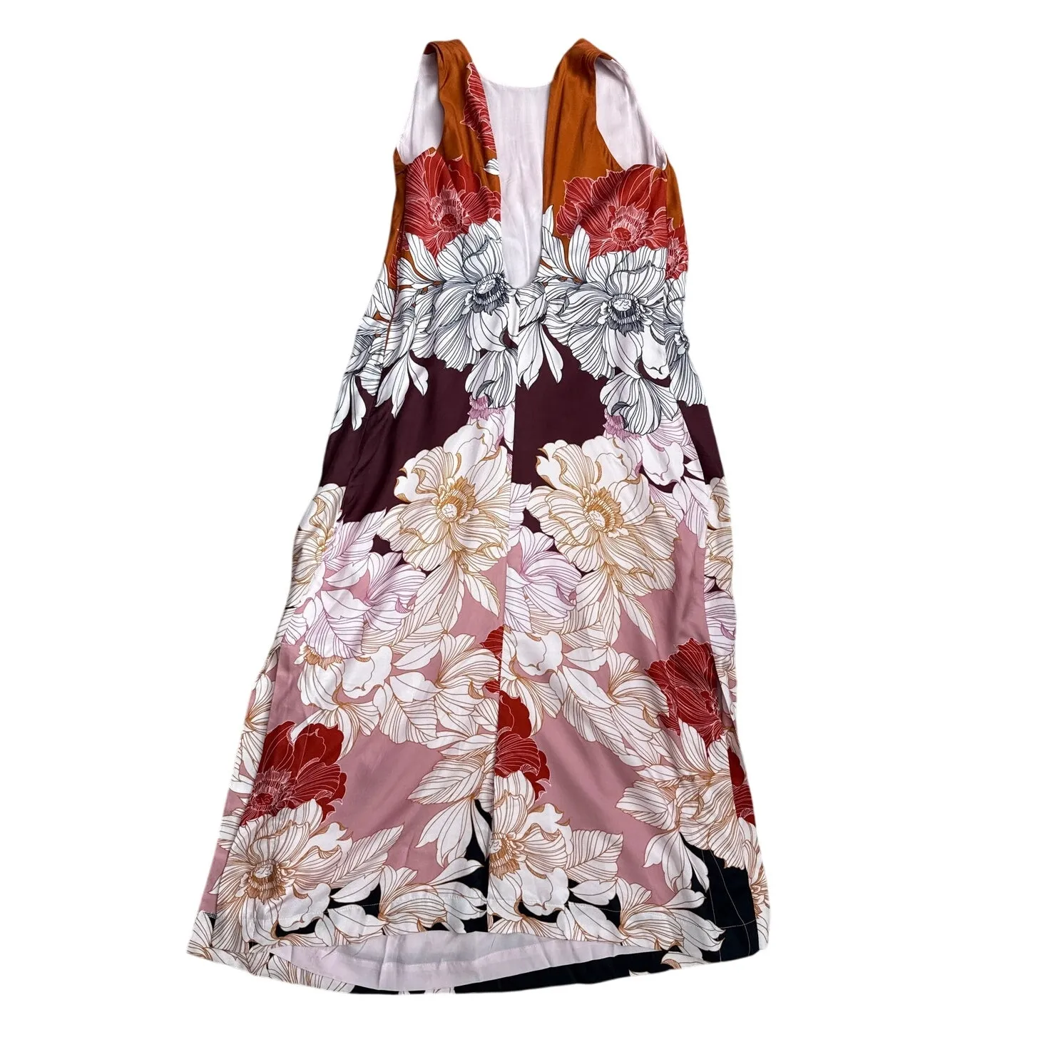 Anthropologie Maeve Floral Twist Back Maxi Dress Orange Multi Size‎ XL - Image 10