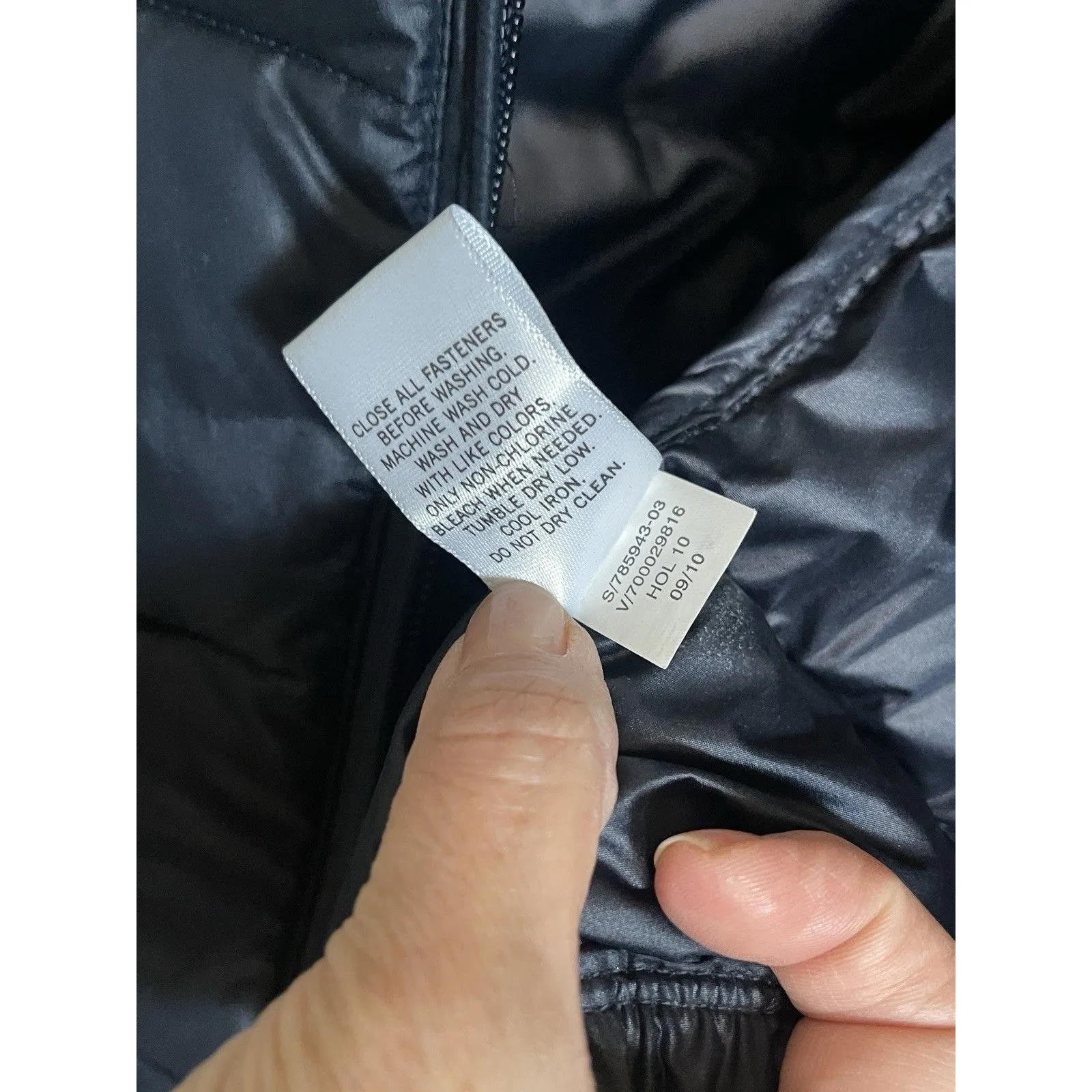 BANANA REPUBLIC Womens sz XSmall Navy Blue Lightweight Sleeveless Full Zip Vest - Image 8