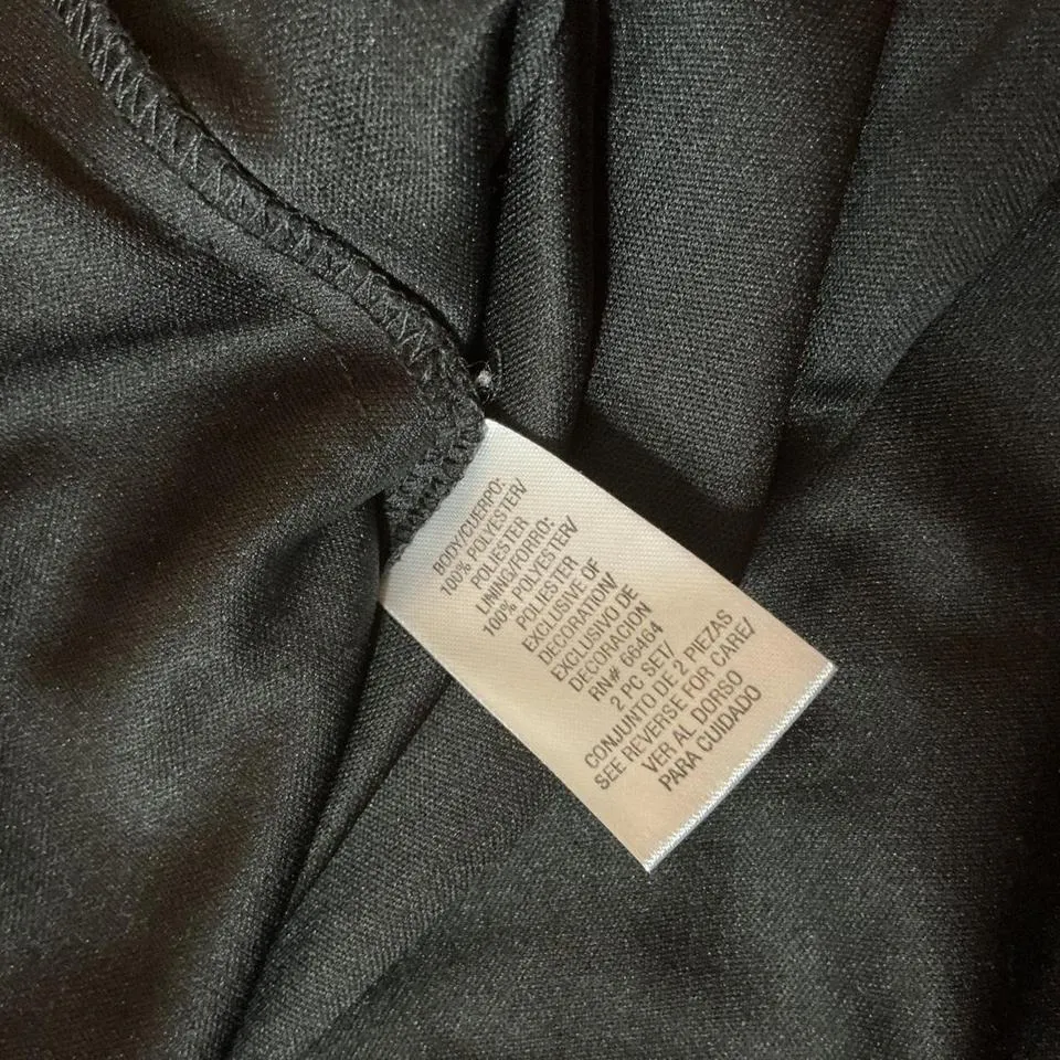 Studio I Black Floral Print Sleeveless Maxi Dress Ruffle Hem Women 16W - Image 8