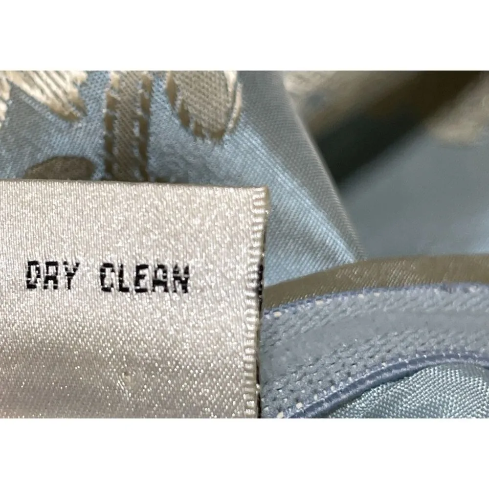 Harold's Strapless Party Dress Bridesmaid Brocade Blue Taupe Size 2 - Image 6