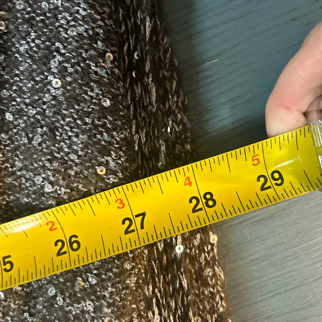 Anne Klein Glittering Silver Poncho | Size 1X - Image 9