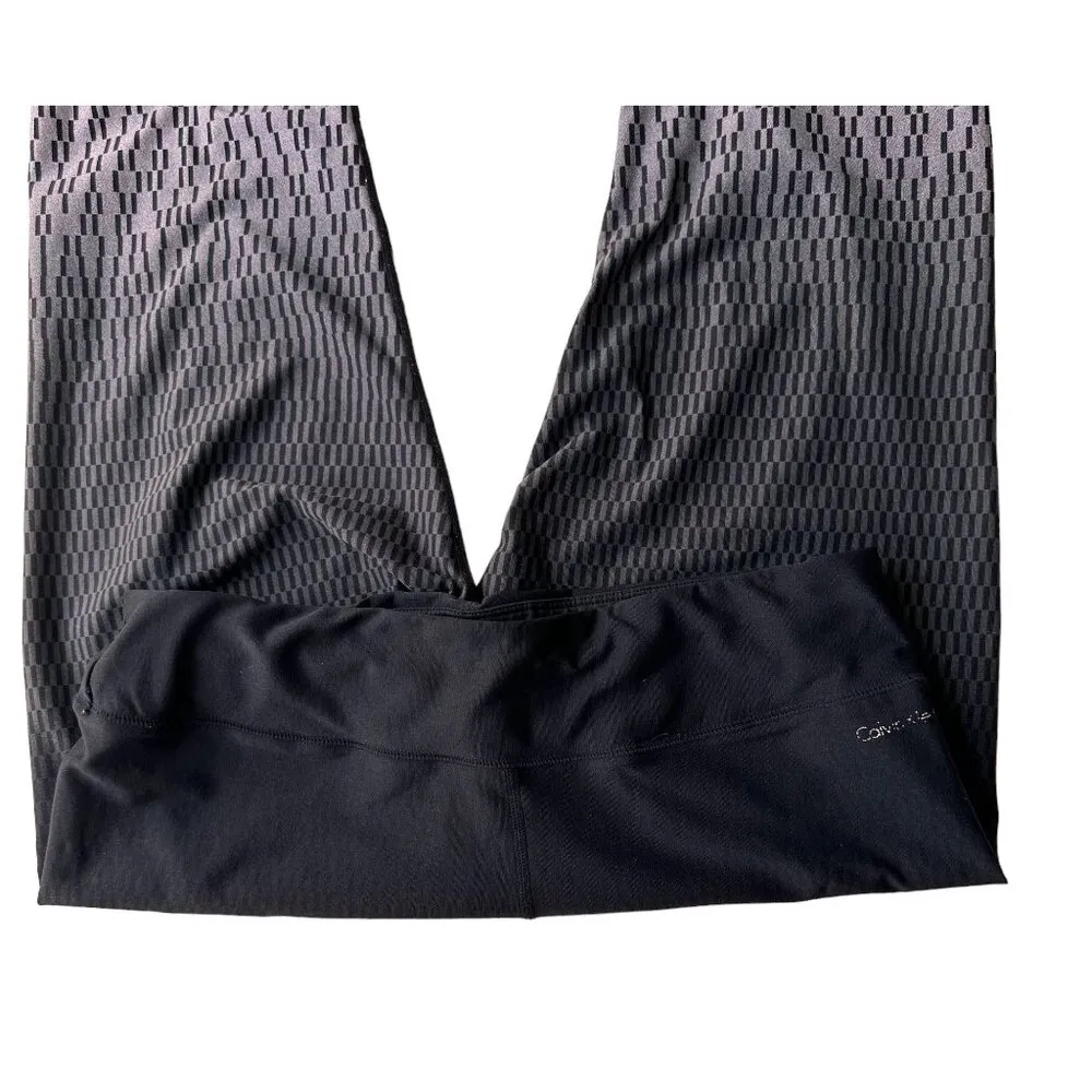 Calvin Klein Performance Leggings XL Wick Ombre Black Yoga Pants  Pickle… - Image 6