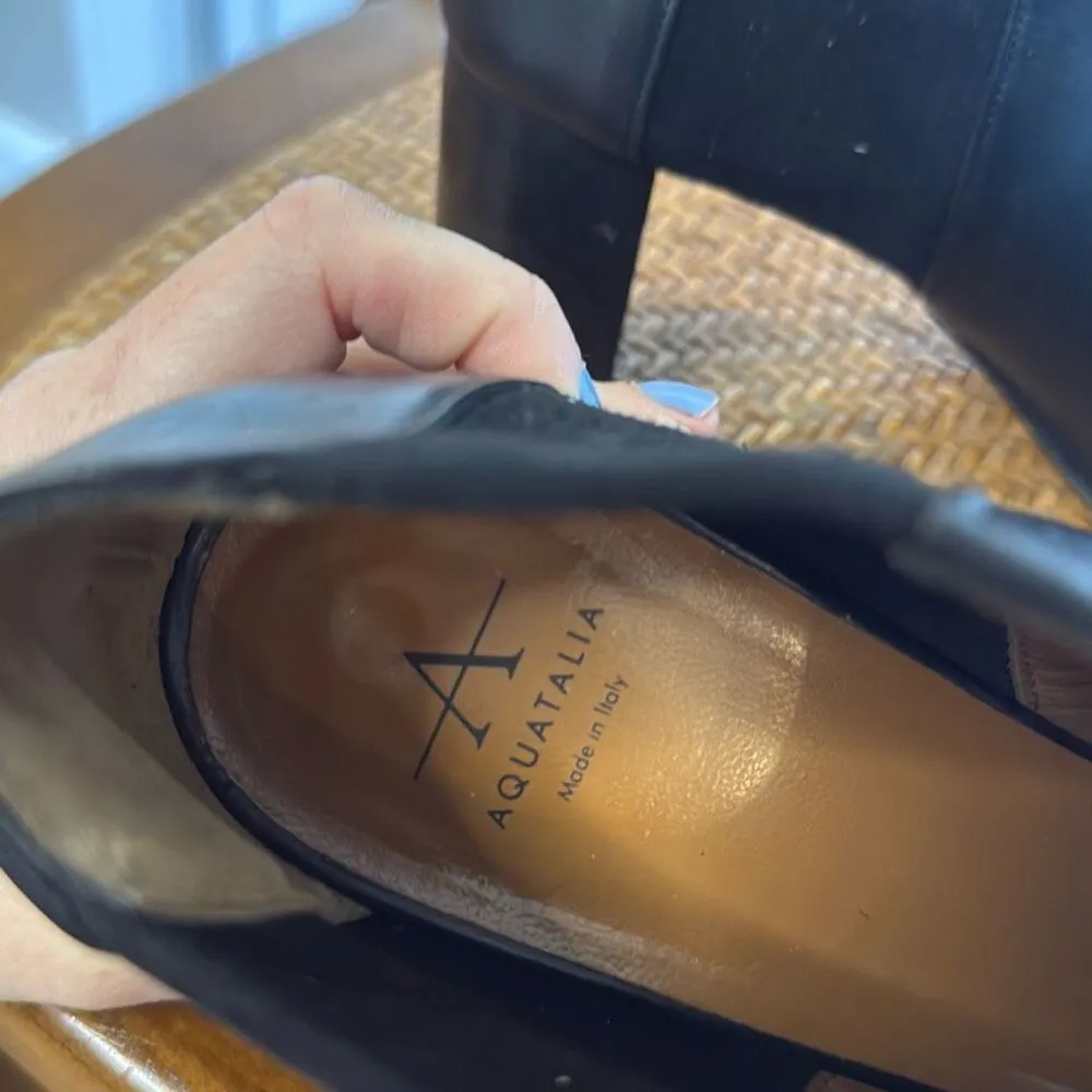 Aquatalia Shaw black leather boots size 8 - Image 9