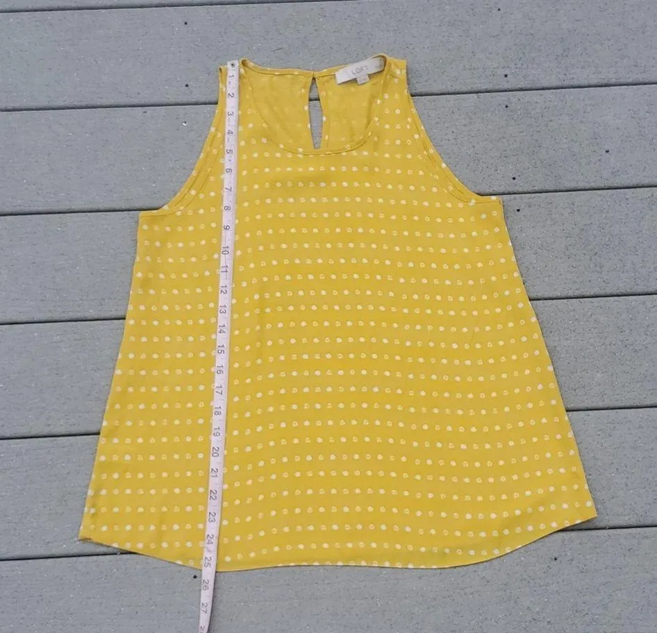 Loft Petite Polka Dot Mixed Media Sleeveless Top - Image 9