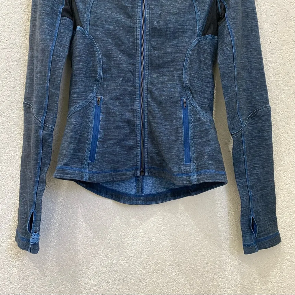LULULEMON Forme Jacket Reversible Slub Denim Limitless Blue/Black Size 4 - Image 9