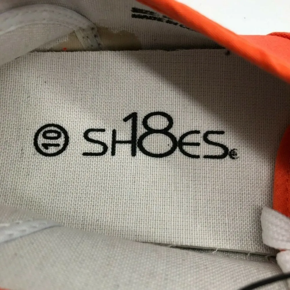 Sh18es Womens Sneakers Canvas Low Top Lace Up Orange Size 10 - Image 5