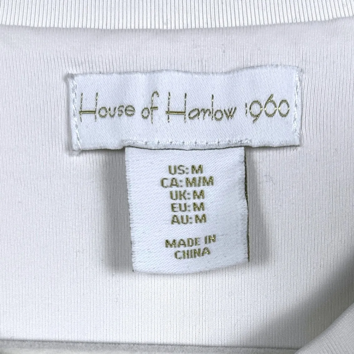 House of Harlow 1960‎ Cream Sleeveless Bodysuit Top Medium Layering Minimalist - Image 3