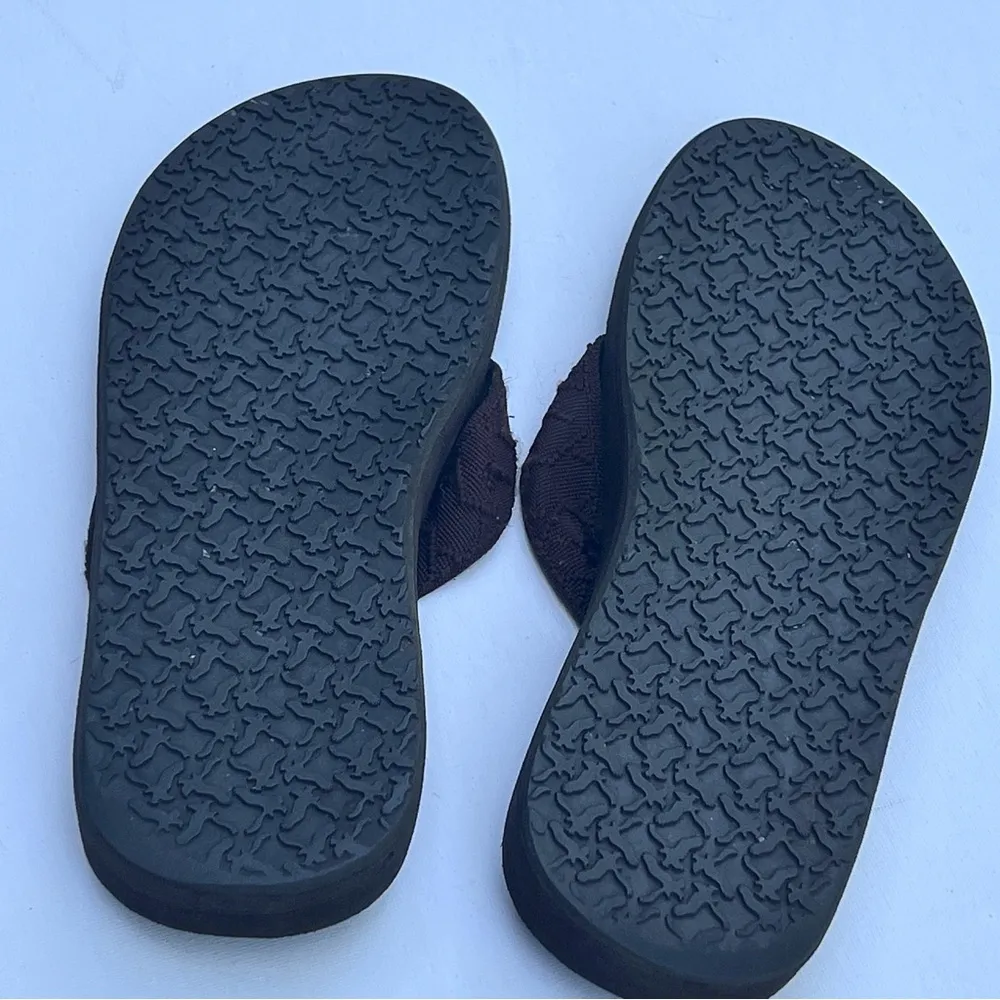 American Eagle Outfitters Women’s Thick Strap Logo Brown Sandals Sz 8 - Image 9