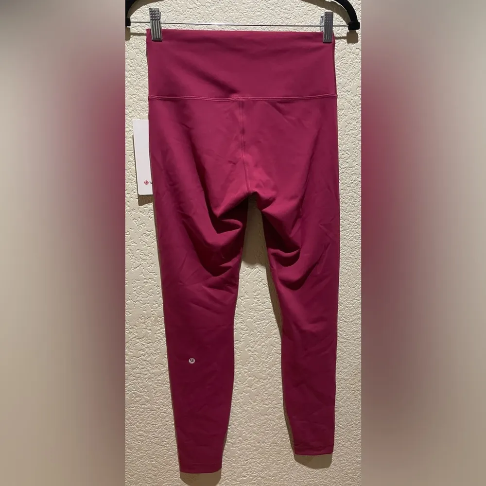 Lululemon NWT Wunder Train High Rise Tights 28” Leggings Magenta Smoke Size 8 - Image 6