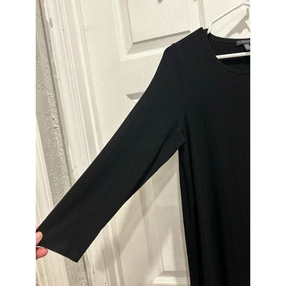 Eileen Fisher Size Large Petite Jersey Colorblock Dress Lagenlook Comfort‎ - Image 3